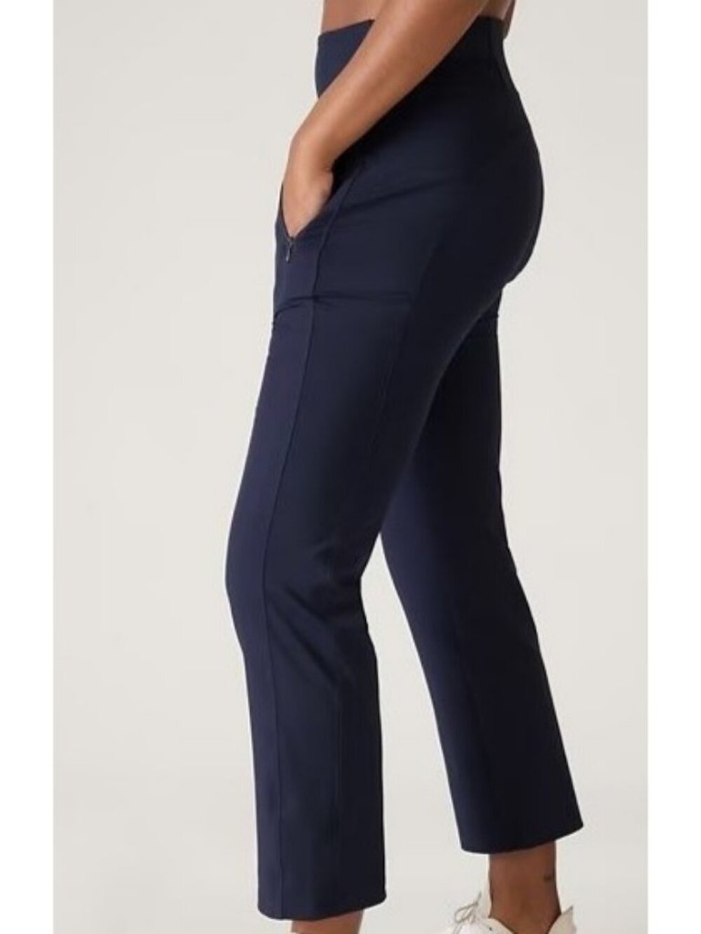 Athleta Fairway Golf Pant Navy Blue High Rise Woven Athleisure 533753 Women's 10 - Picture 2 of 10